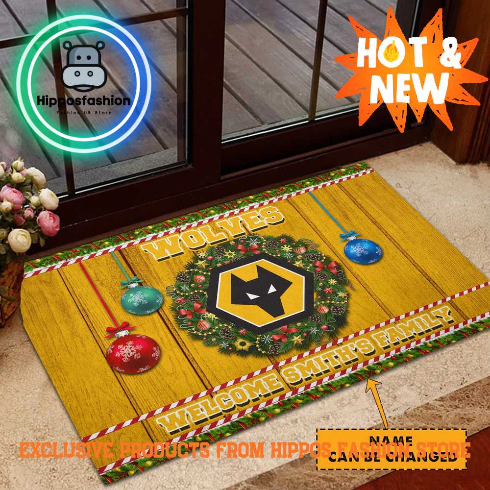 Wolverhampton Wanderers Christmas Personalized Rug Carpet For Fan