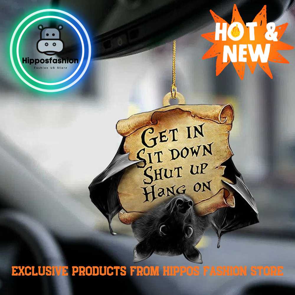 Bat Get In Bat Lover Two Sided Car Ornament