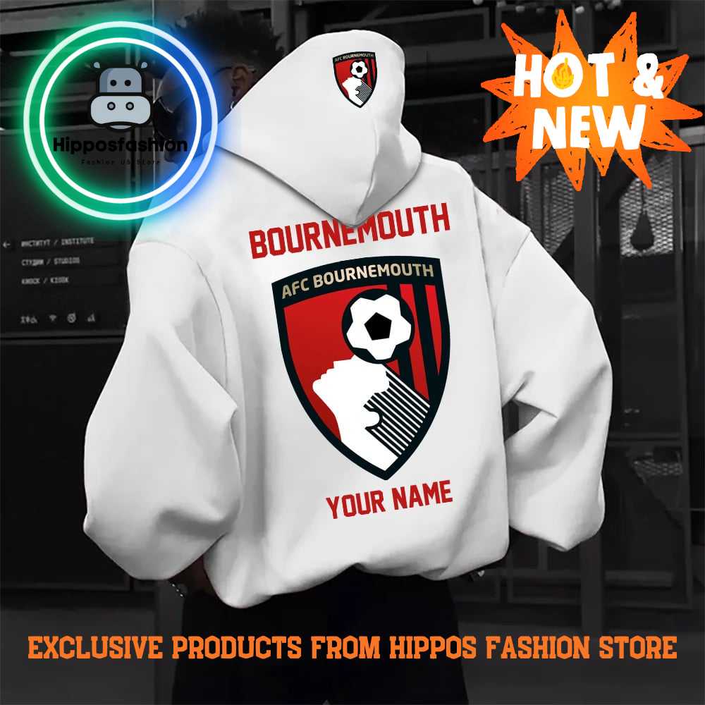 Bournemouth EPL Special Personalized New White Hoodie