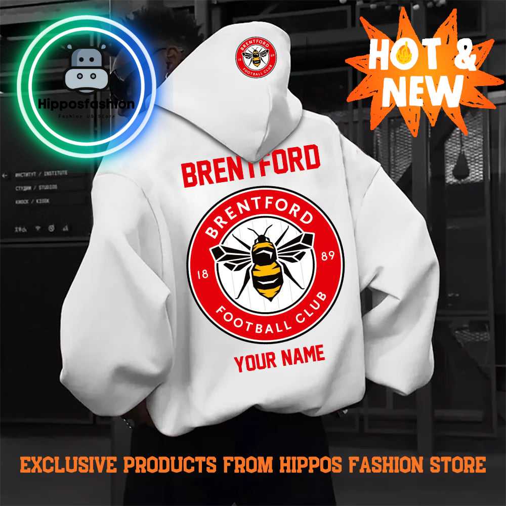 Brentford EPL Special Personalized New White Hoodie