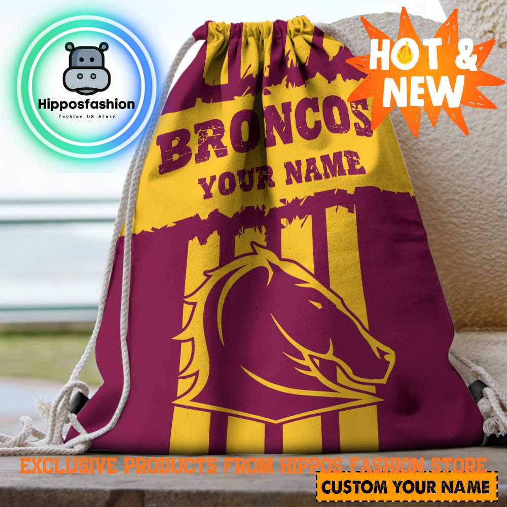 Brisbane Broncos NRL Personalized Backpack Bag