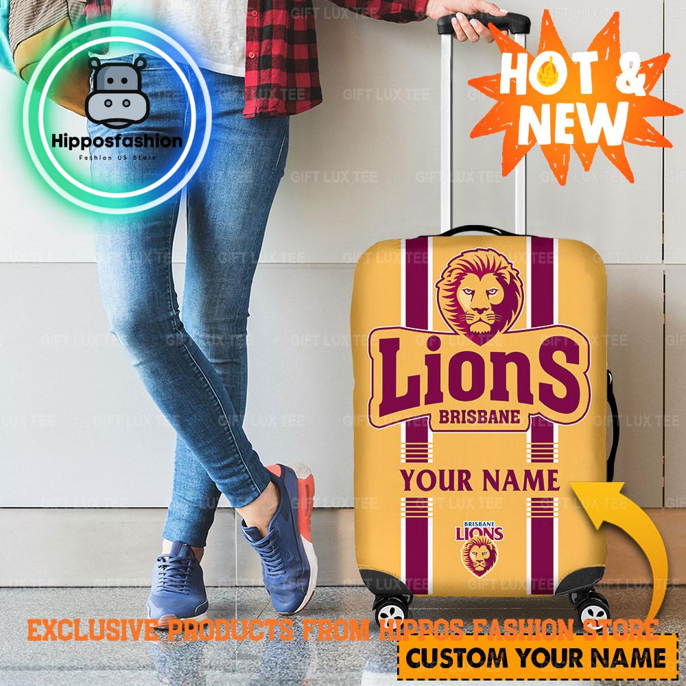 Brisbane Lions AFL Custom Name Luggage Cover