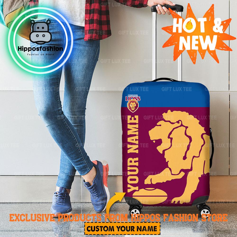 Brisbane Lions AFL Logo Personalized Luggage Cover