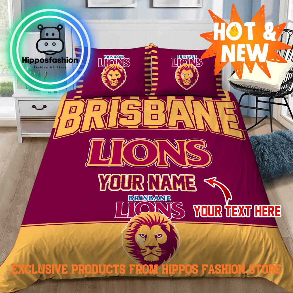 Brisbane Lions AFL Personalized Bedding Set
