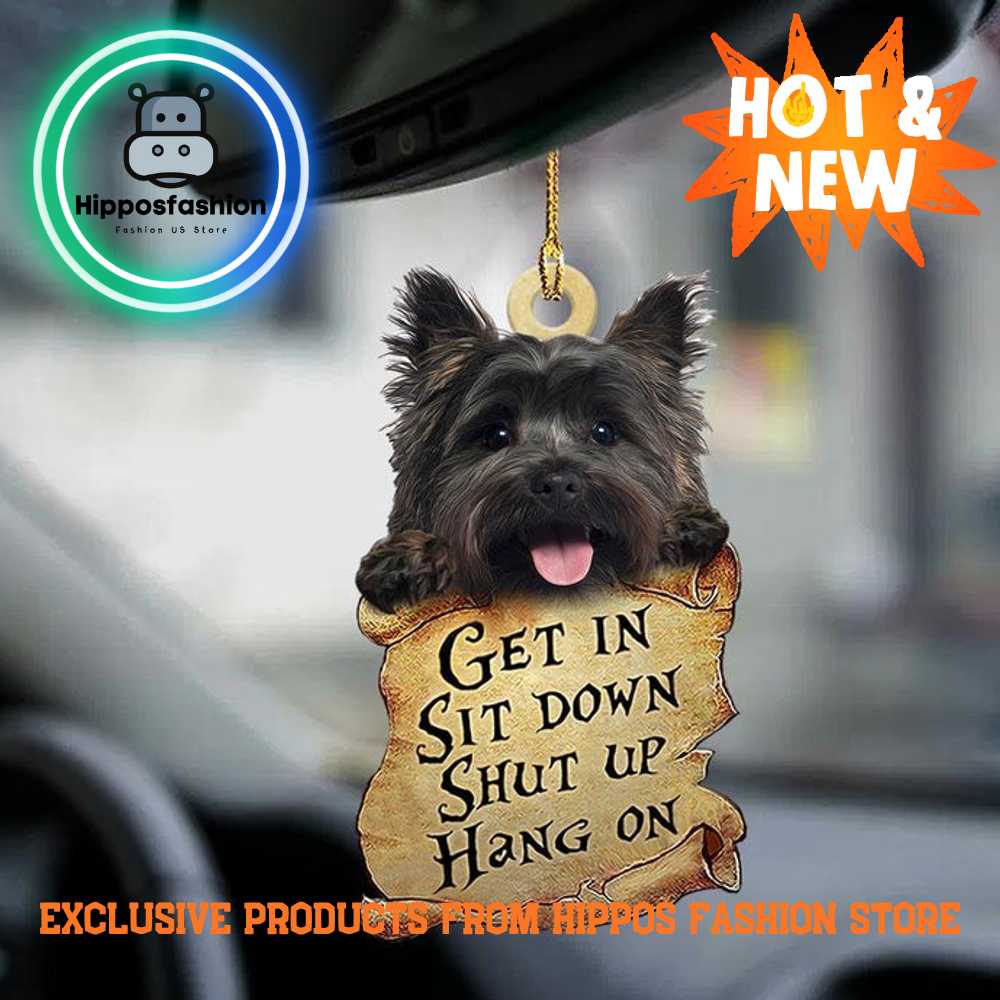Cairn Terrier Get In Cairn Terrier Lover Dog Mom Two Sided Car Ornament
