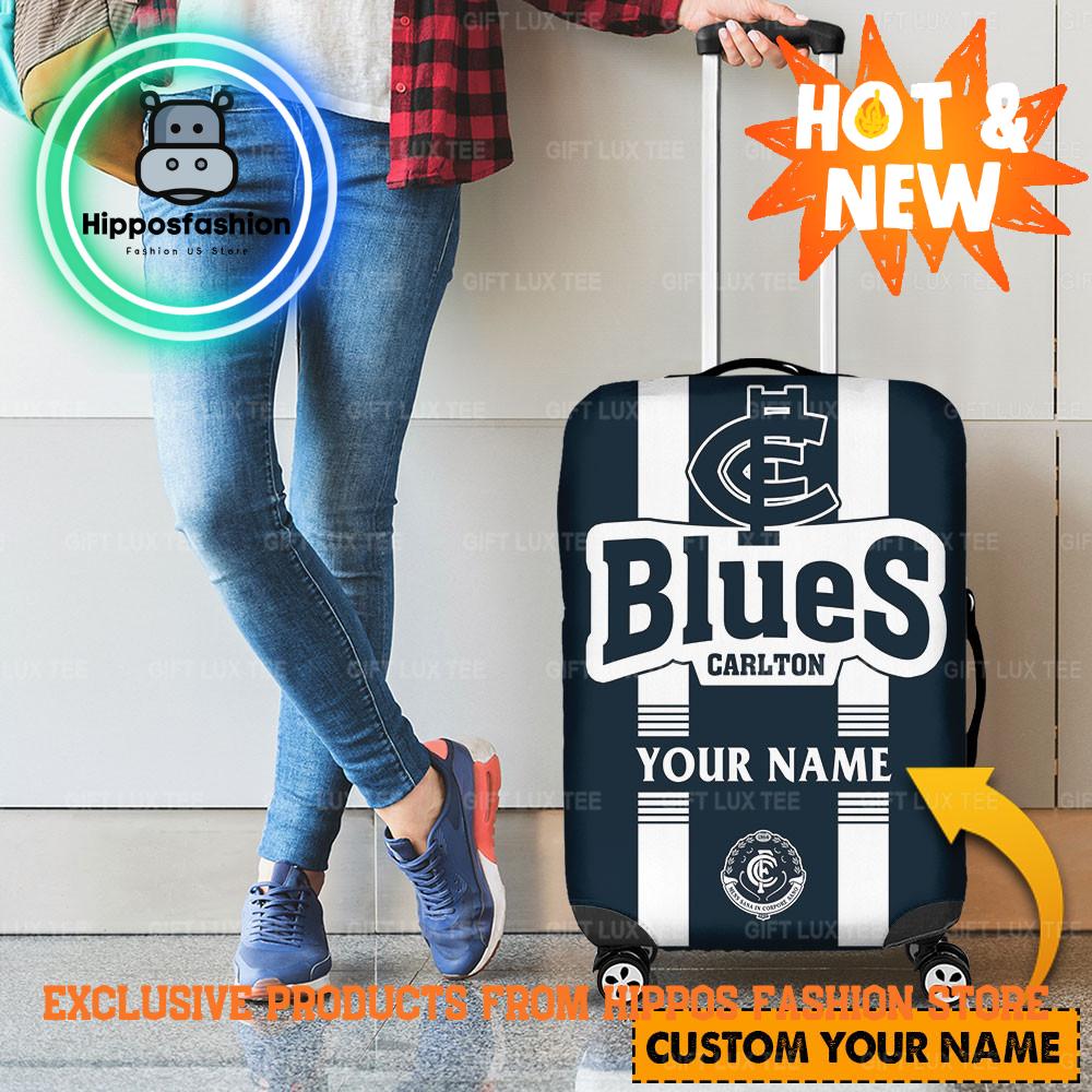 Carlton Blues AFL Custom Name Luggage Cover