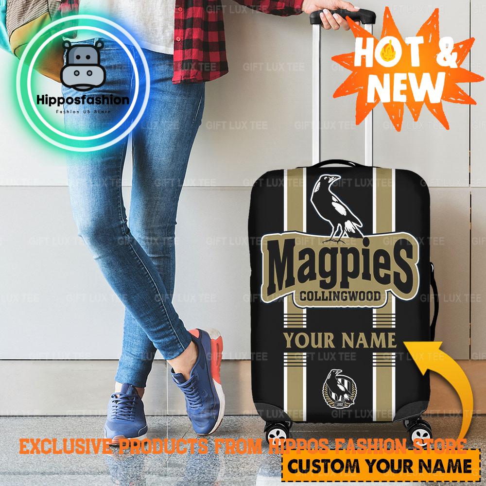 Collingwood Magpies AFL Custom Name Luggage Cover