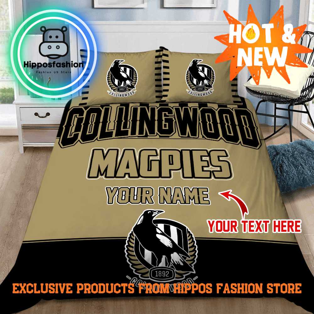Collingwood Magpies AFL Personalized Bedding Set