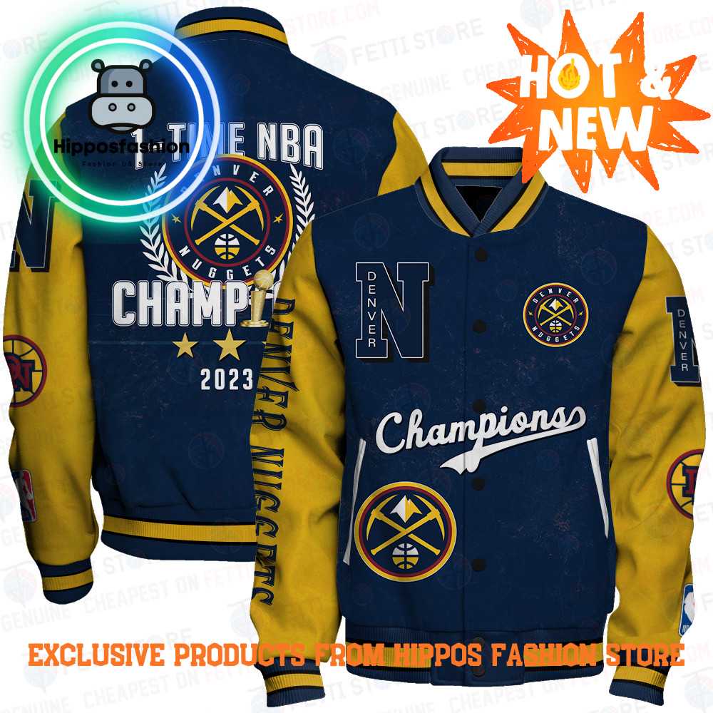Denver Nuggets NBA Champions Print Varsity Jacket