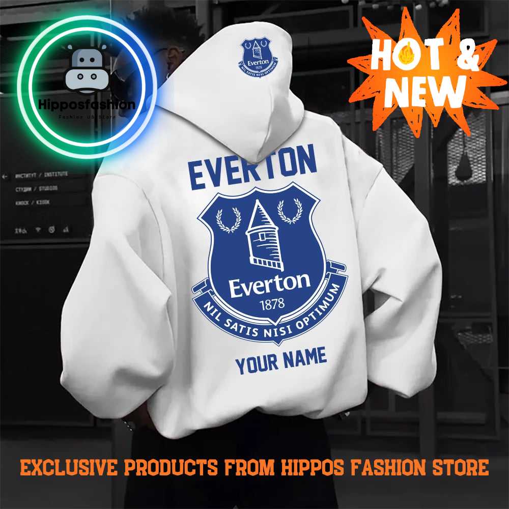 Everton EPL Special Personalized New White Hoodie