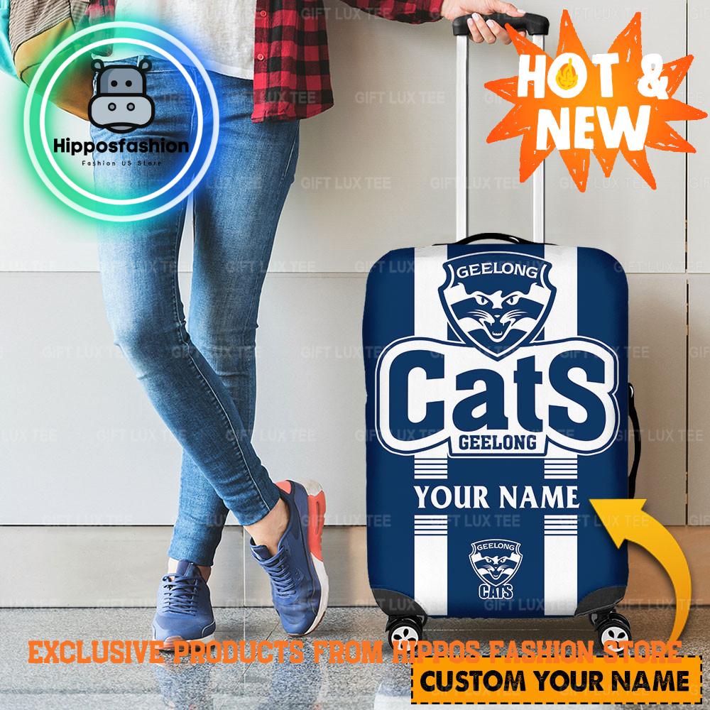 Geelong Cats AFL Custom Name Luggage Cover