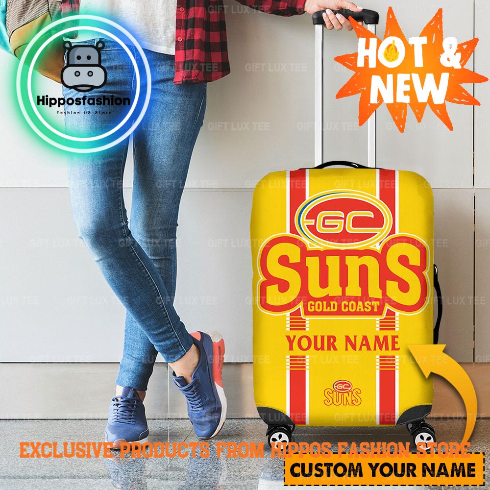 Gold Coast Suns AFL Custom Name Luggage Cover