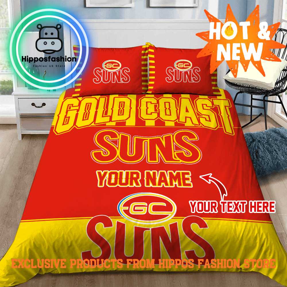 Gold Coast Suns AFL Personalized Bedding Set