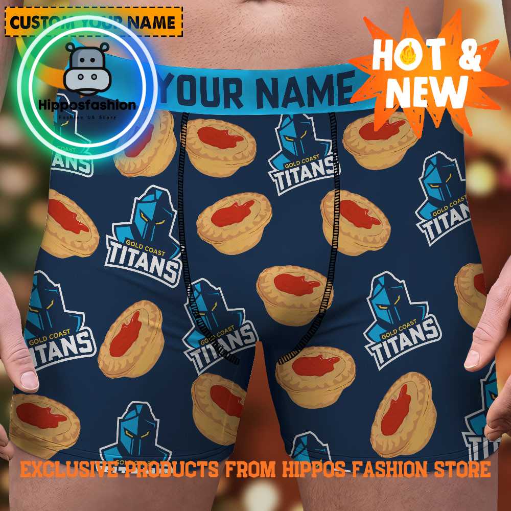 Gold Coast Titans NRL Cookies Personalized Boxer