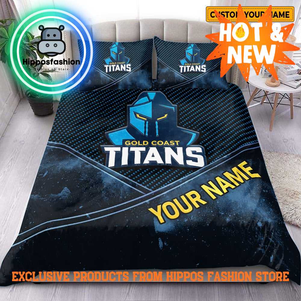 Gold Coast Titans New NRL Custom Name Bedding Set