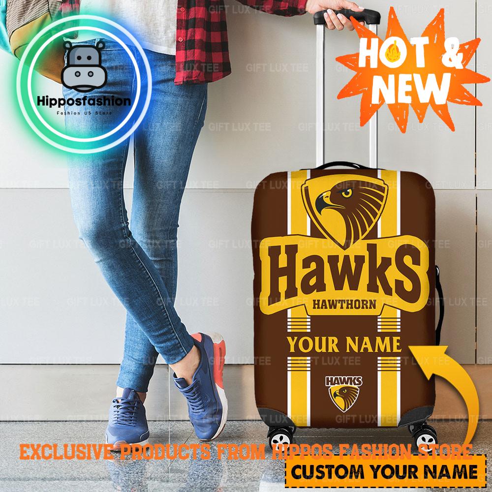 Hawthorn Hawks AFL Custom Name Luggage Cover