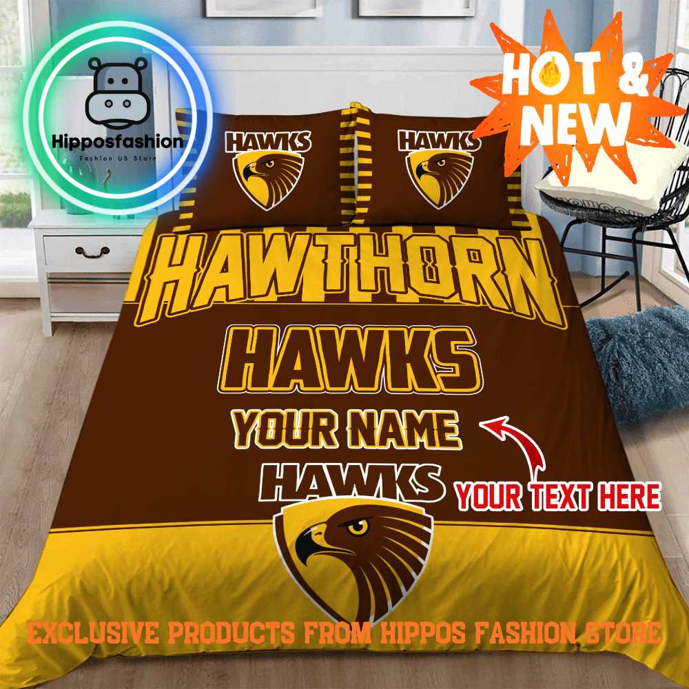 Hawthorn Hawks AFL Personalized Bedding Set