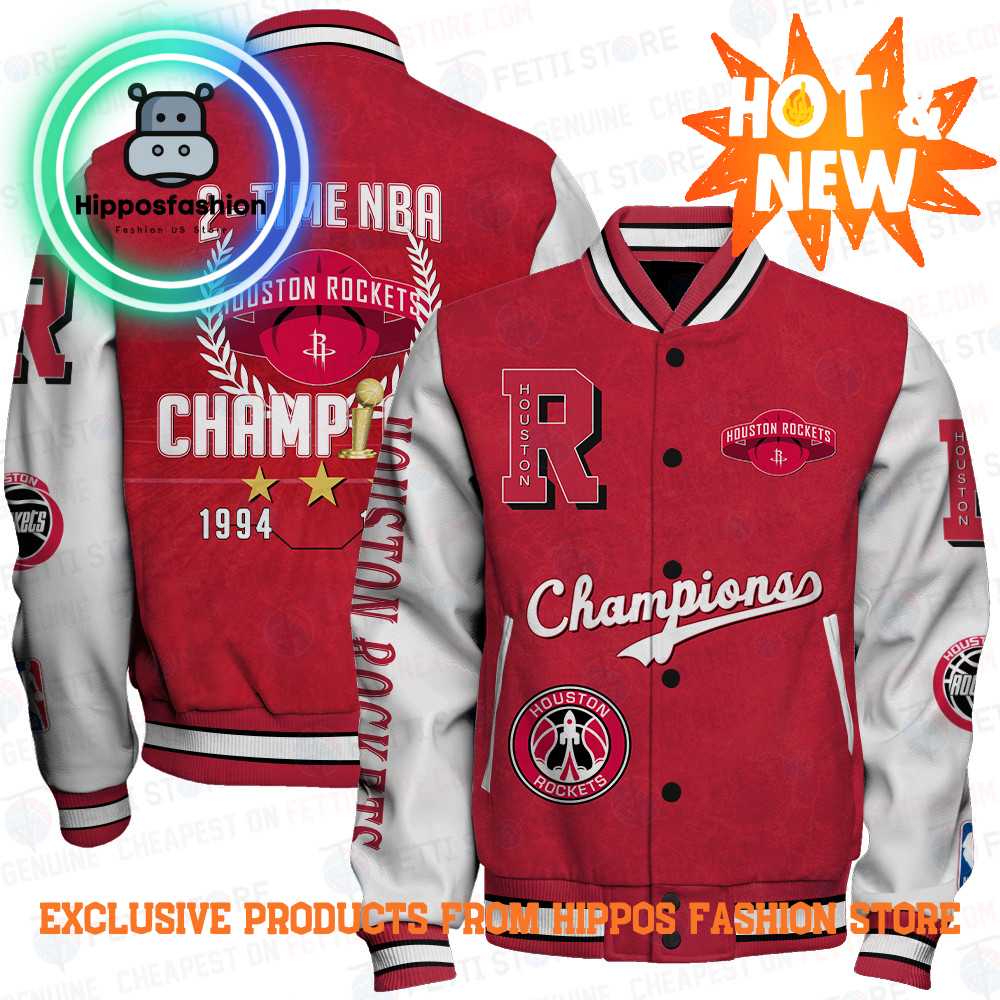 Houston Rockets NBA Champions Print Varsity Jacket