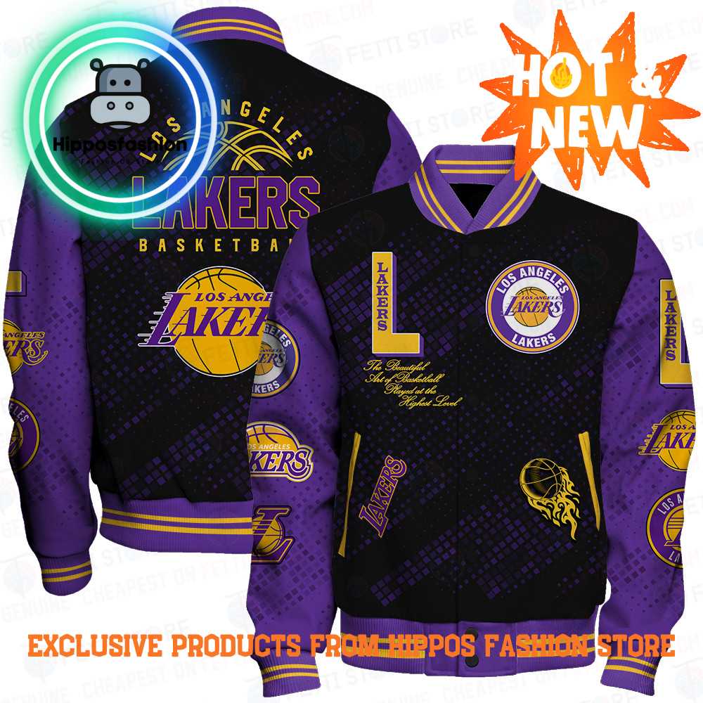 Los Angeles Lakers National Basketball Association Baseball Jacket