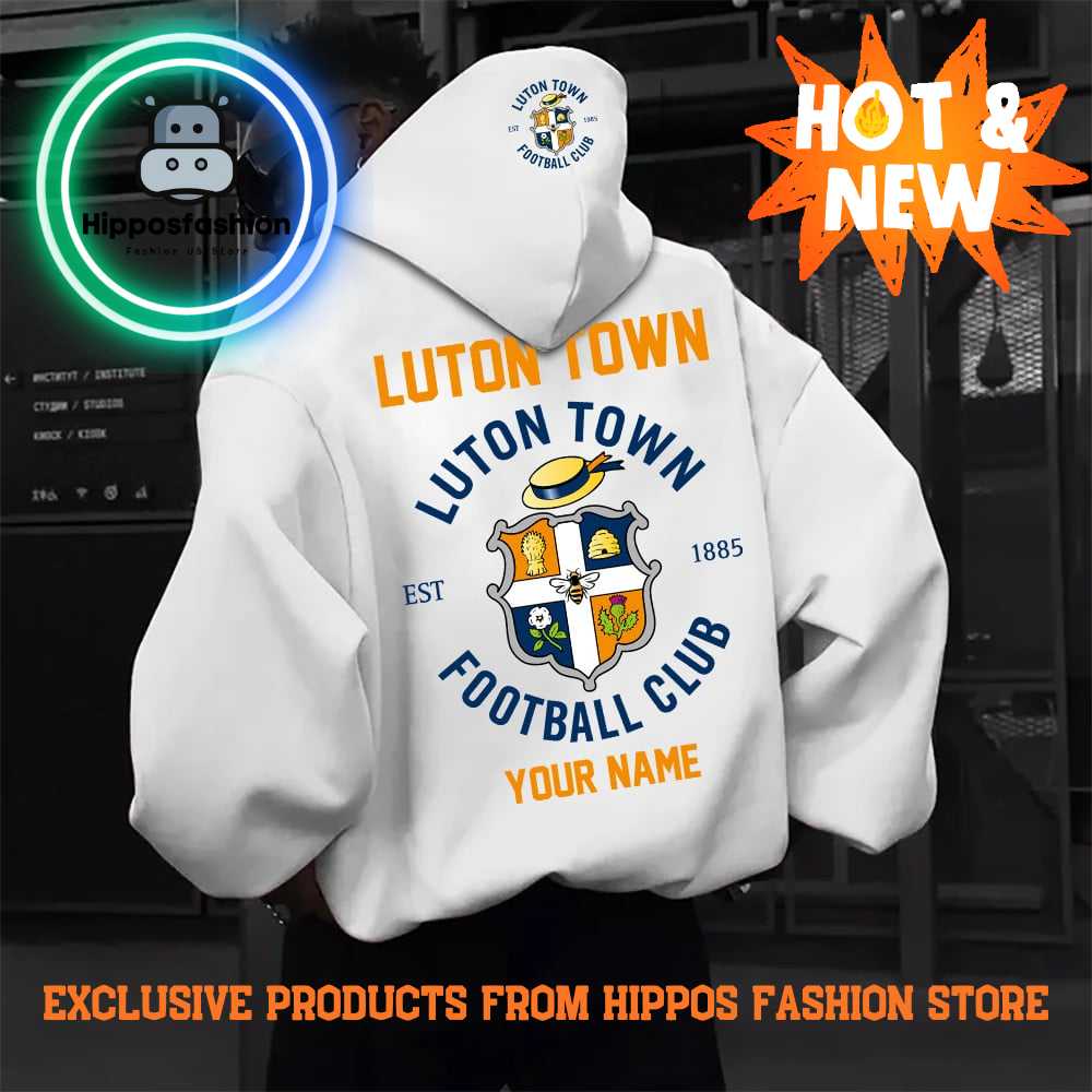 Luton Town EPL Special Personalized New White Hoodie