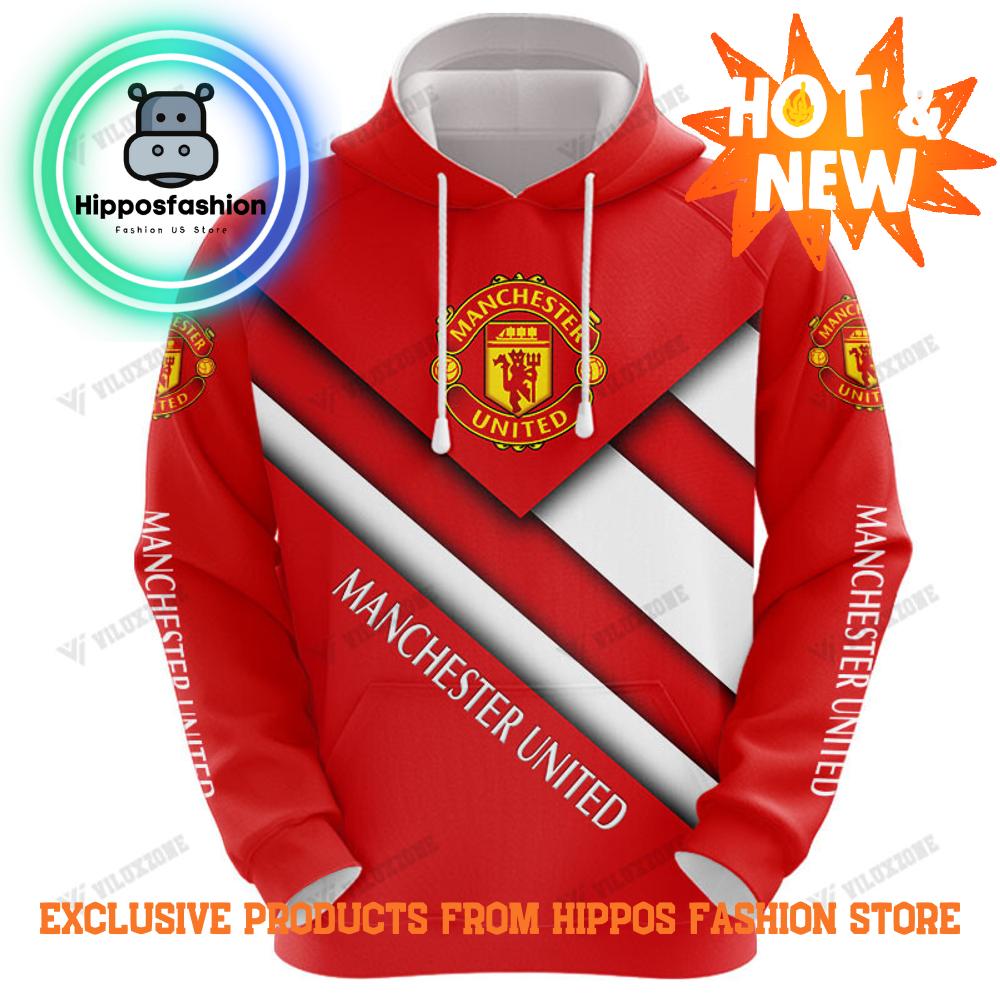 Manchester United EPL 3D Full Red Hoodie