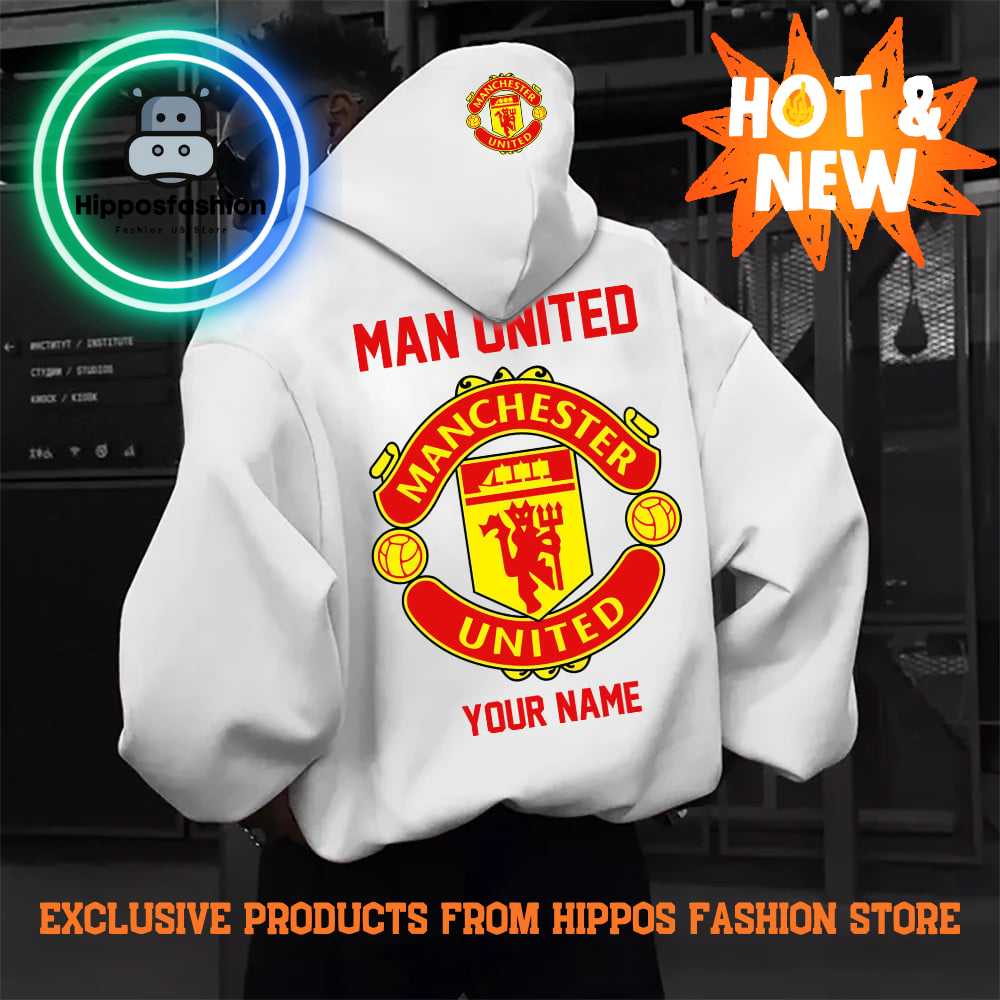 Manchester United EPL Special Personalized New White Hoodie