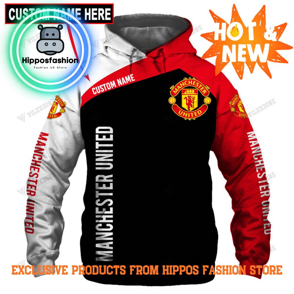 Manchester United Full Printing Custom Name Hoodie