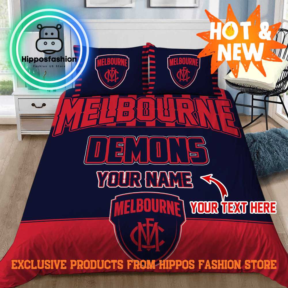 Melbourne Demons AFL Personalized Bedding Set