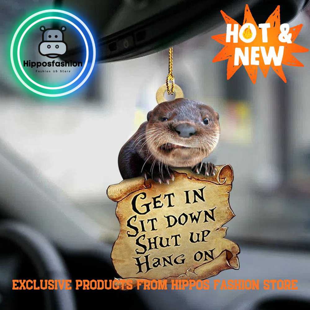 Otter Get In Otter Lover Two Sided Car Ornament