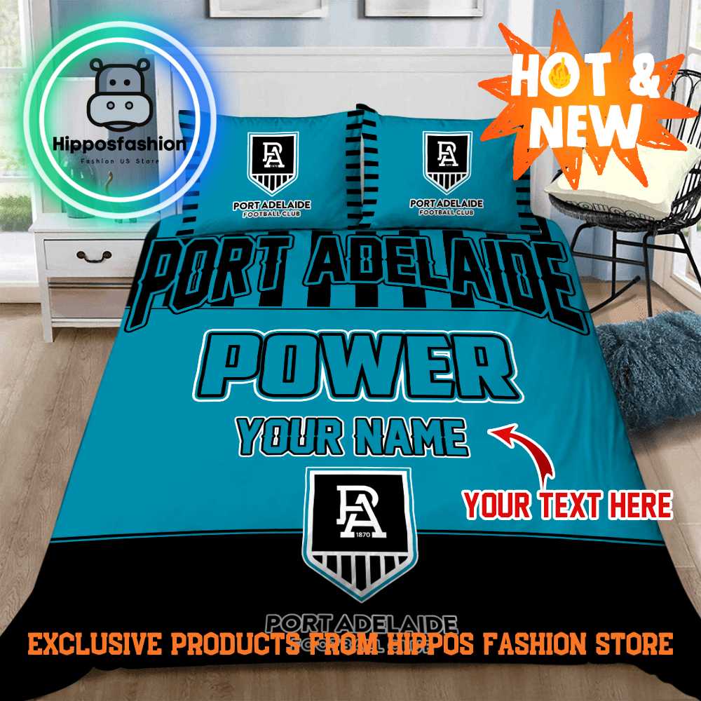 Port Adelaide Power AFL Personalized Bedding Set