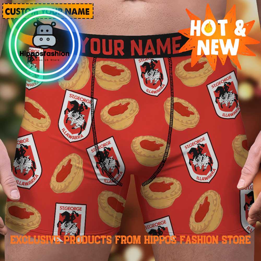 St George Illawarra Dragons NRL Cookies Personalized Boxer