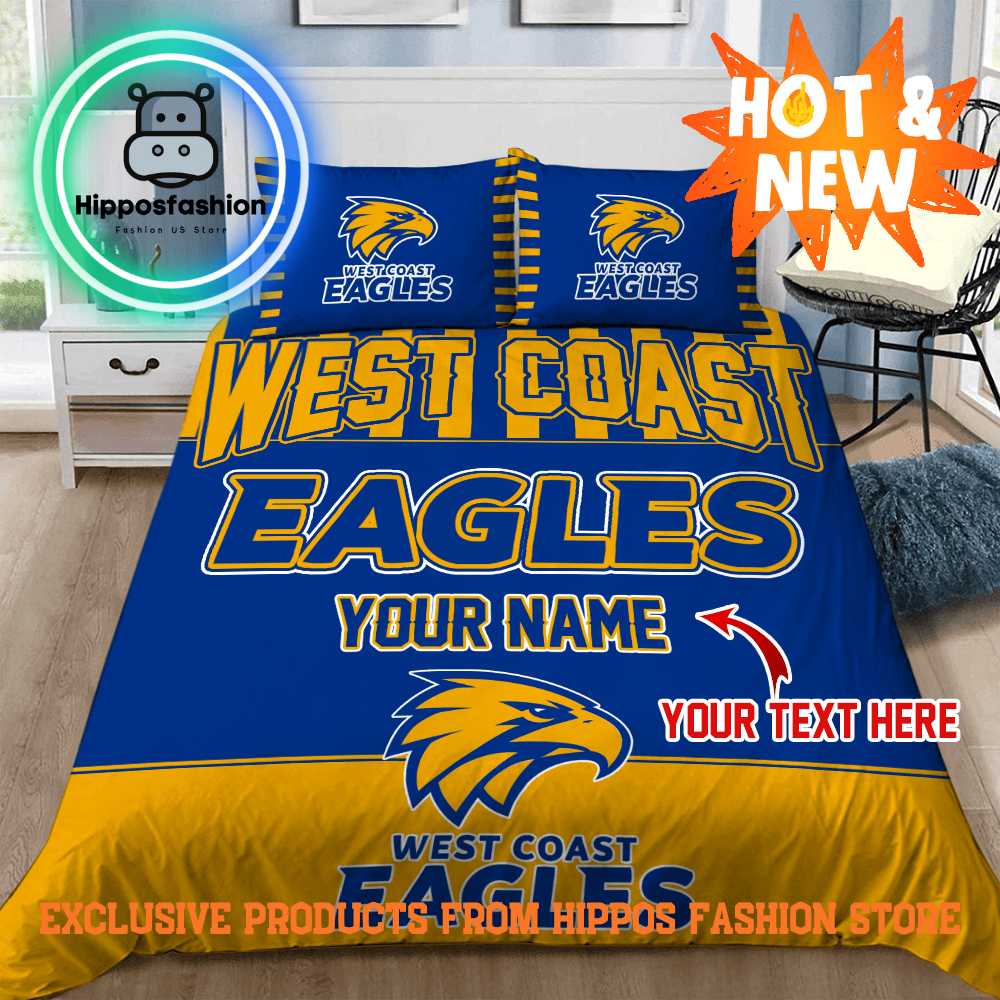 West Coast Eagles AFL Personalized Bedding Set