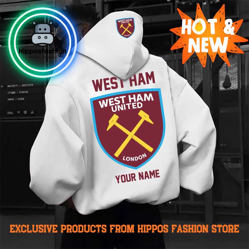 West Ham United EPL Special Personalized New White Hoodie