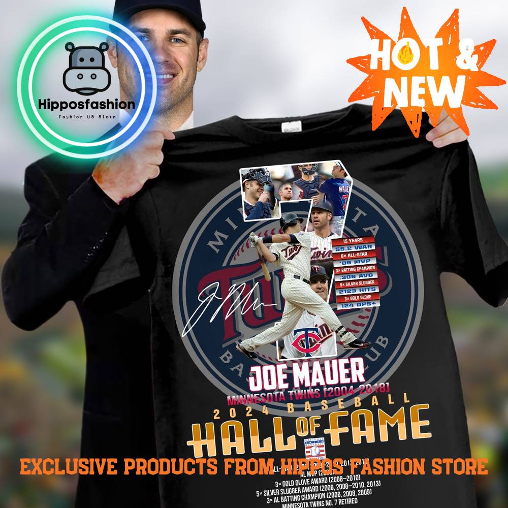 Joe Mauer Minnesota Twins Baseball Hall of Fame Shirt