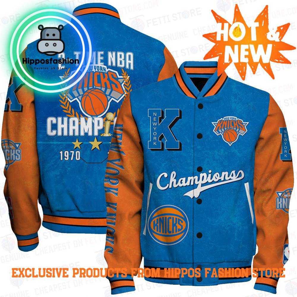 New York Knicks NBA Champions Print Varsity Jacket