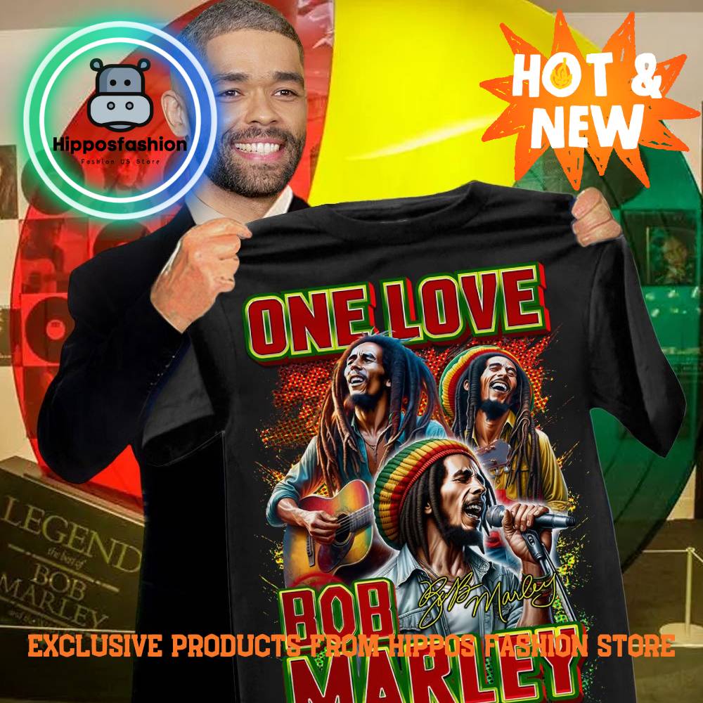 One Love Bob Marley Signature Shirt