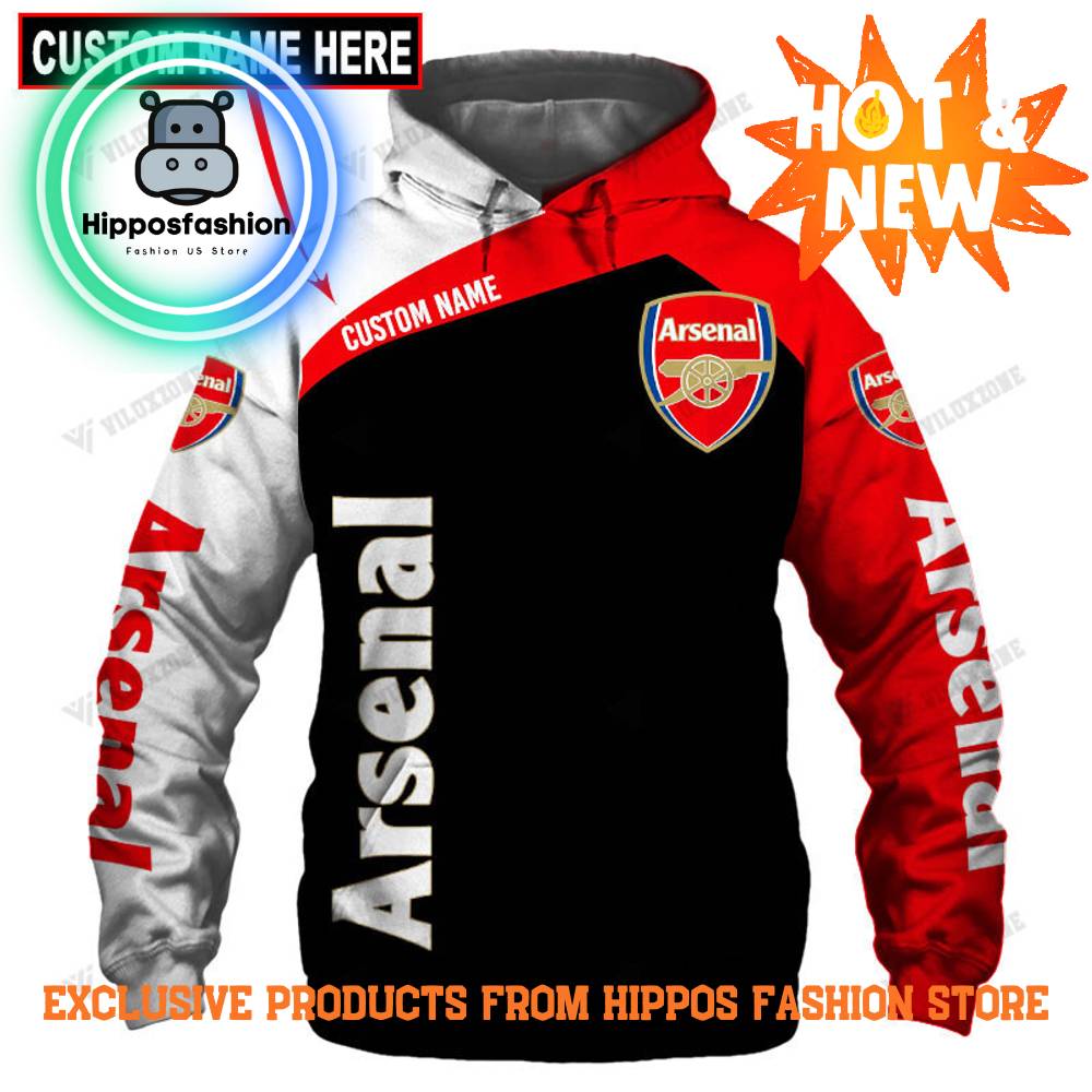 Arsenal The Gunners Full Printing Custom Name Hoodie