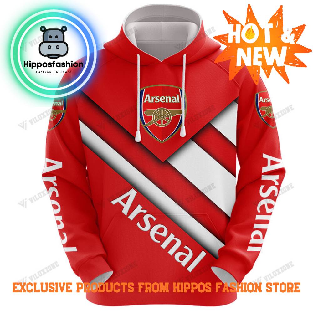 Arsenal The Gunners Full Red Hoodie