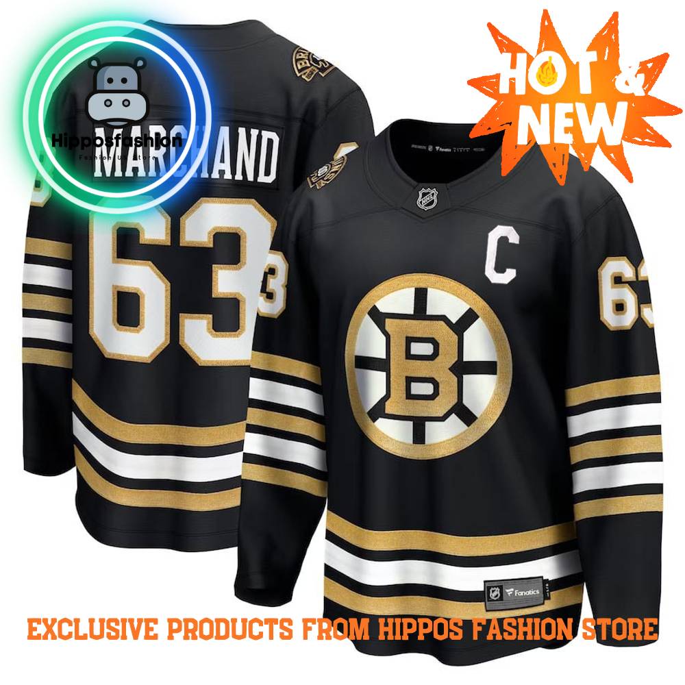 Boston Bruins Brad Marchand Fanatics Branded Black th Anniversary Hockey Jersey