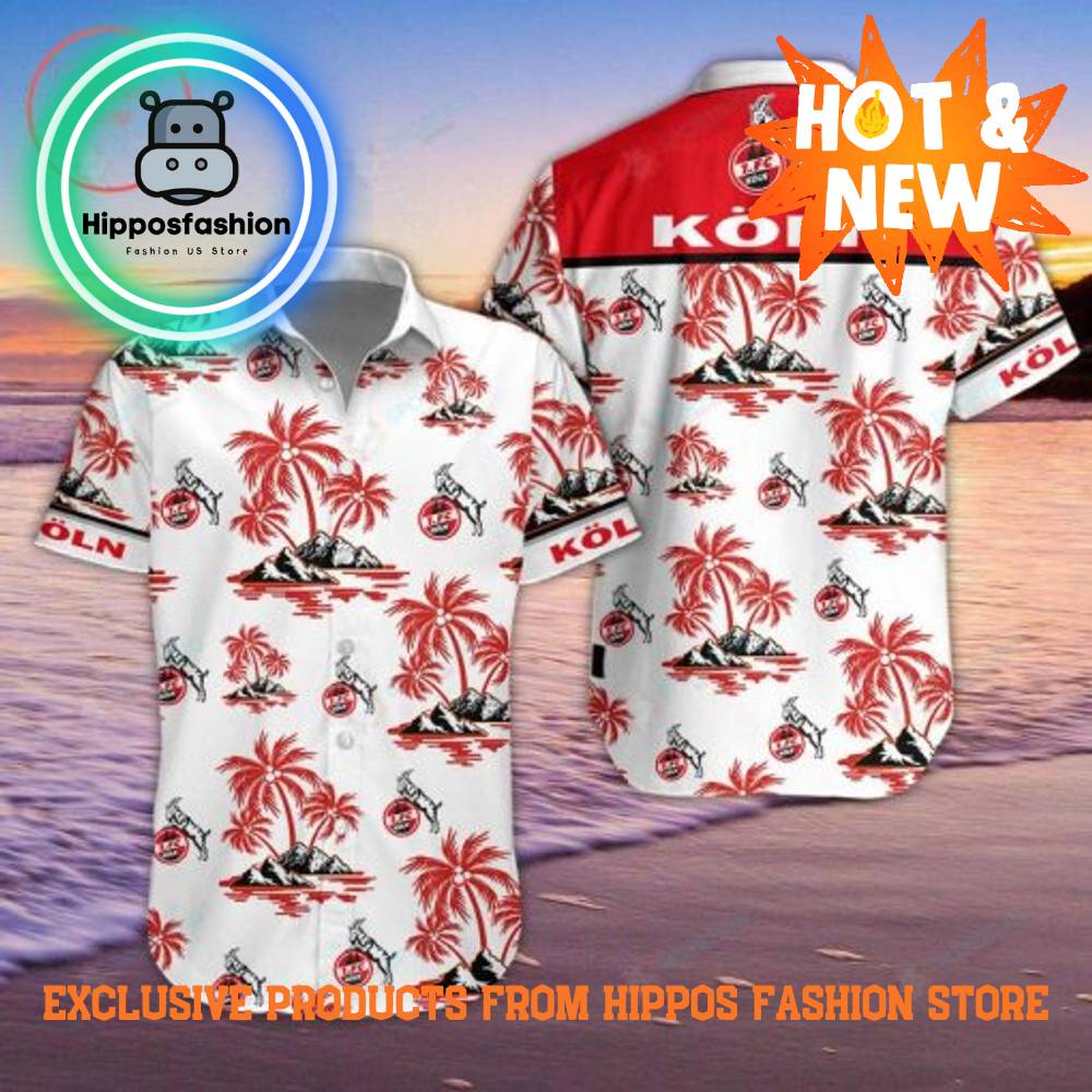FC Kln Coconut Tree Hawaiian Shirt