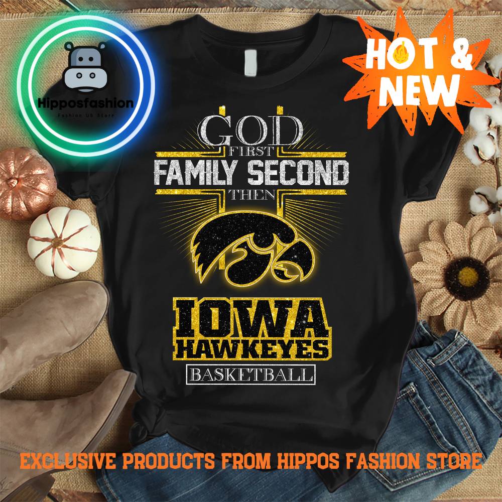 God st then Iowa Hawkeyes Family Tshirts d