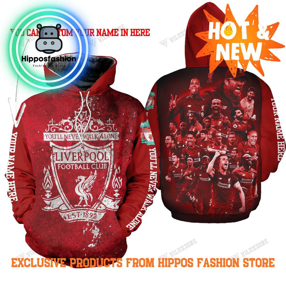 Liverpool D Full Printing Red Hoodie