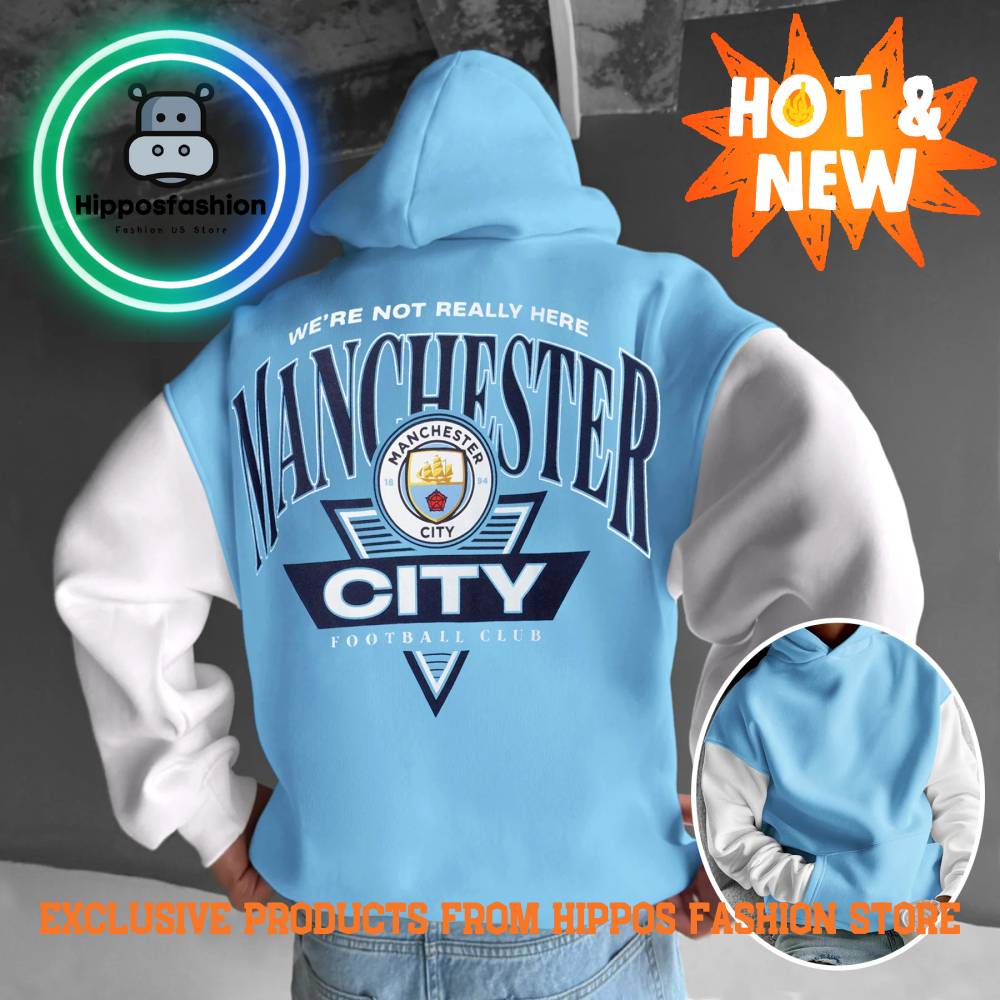 Manchester City Casual Football Club Print Loose Hoodie