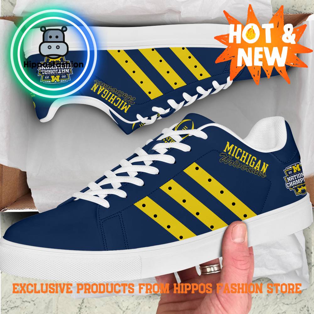 Michigan Wolverines Go Blue Football Stan Smith Shoes