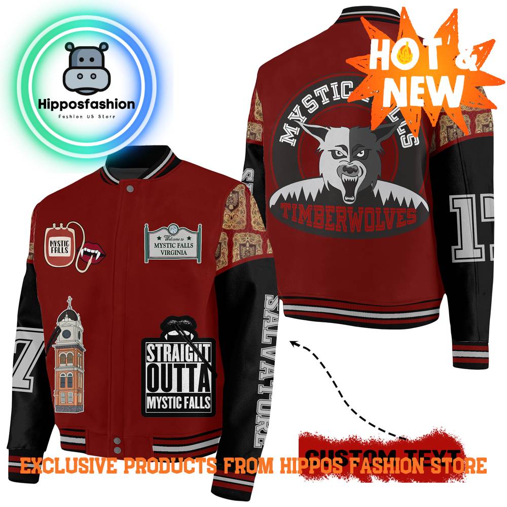 Mystic Falls Timberwolves Customized Baseball Jacket