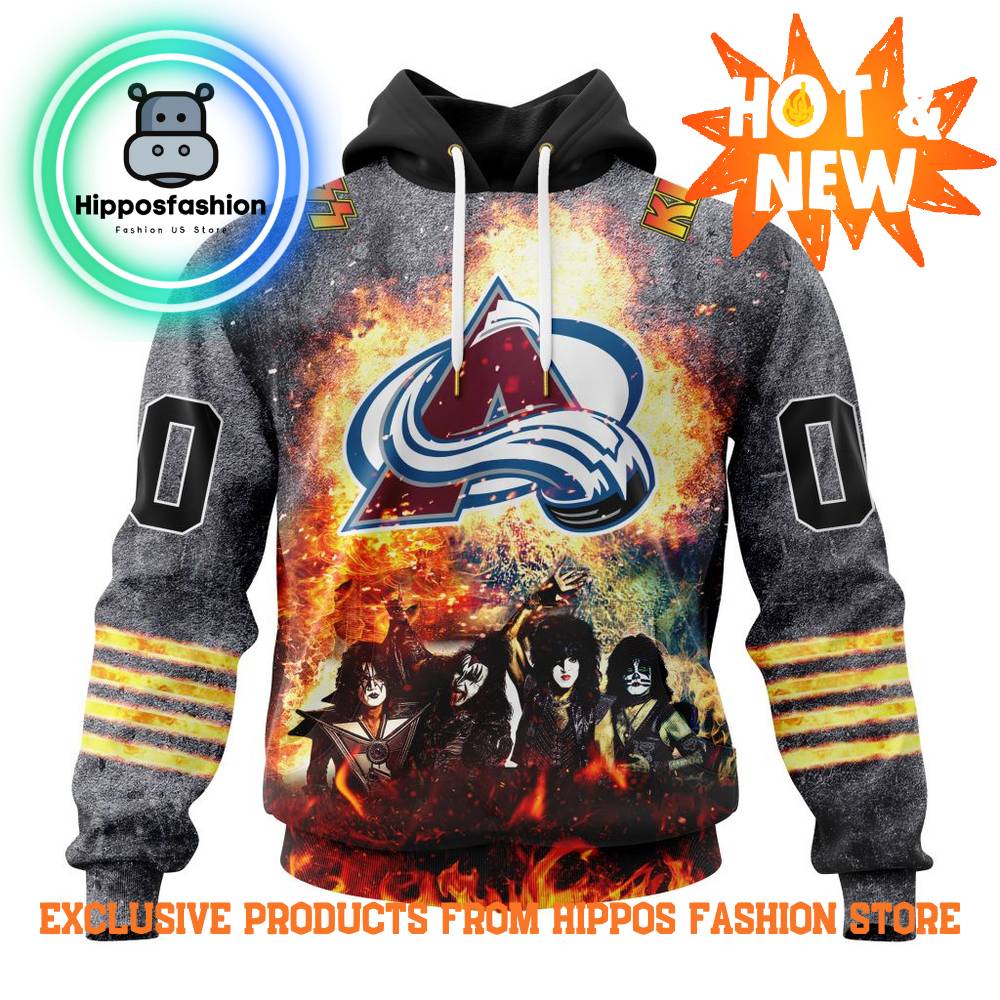 NHL Colorado Avalanche Special Mix KISS Band Design Hoodie
