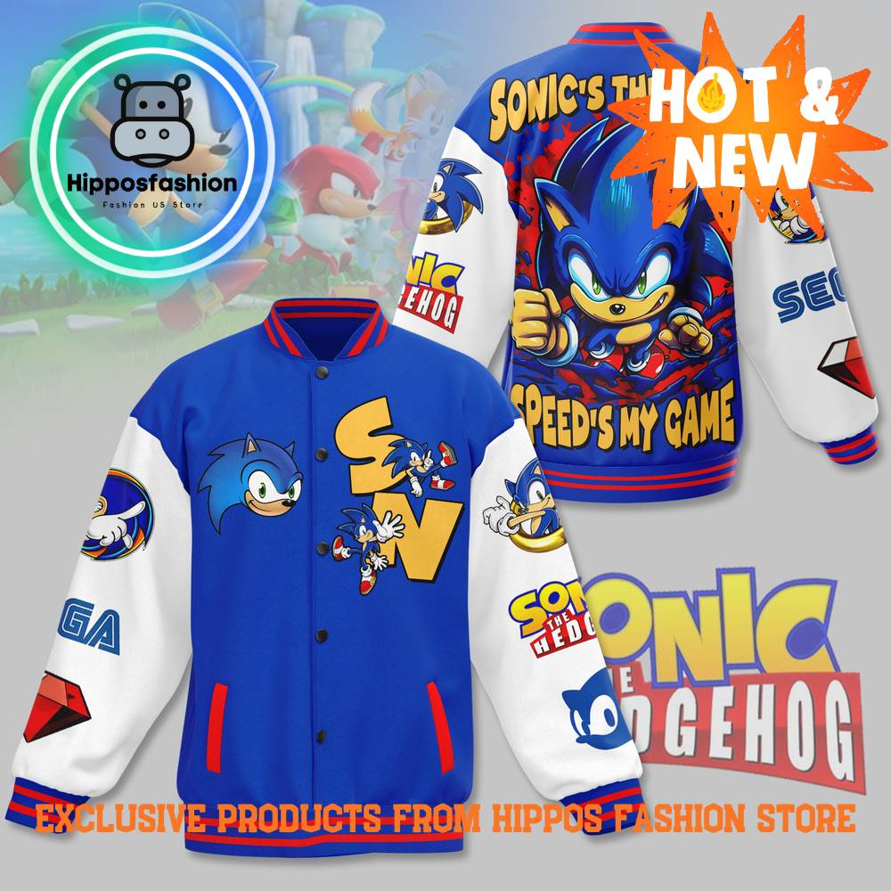 Sonics The Name Speeds My Game Baseball Jacket