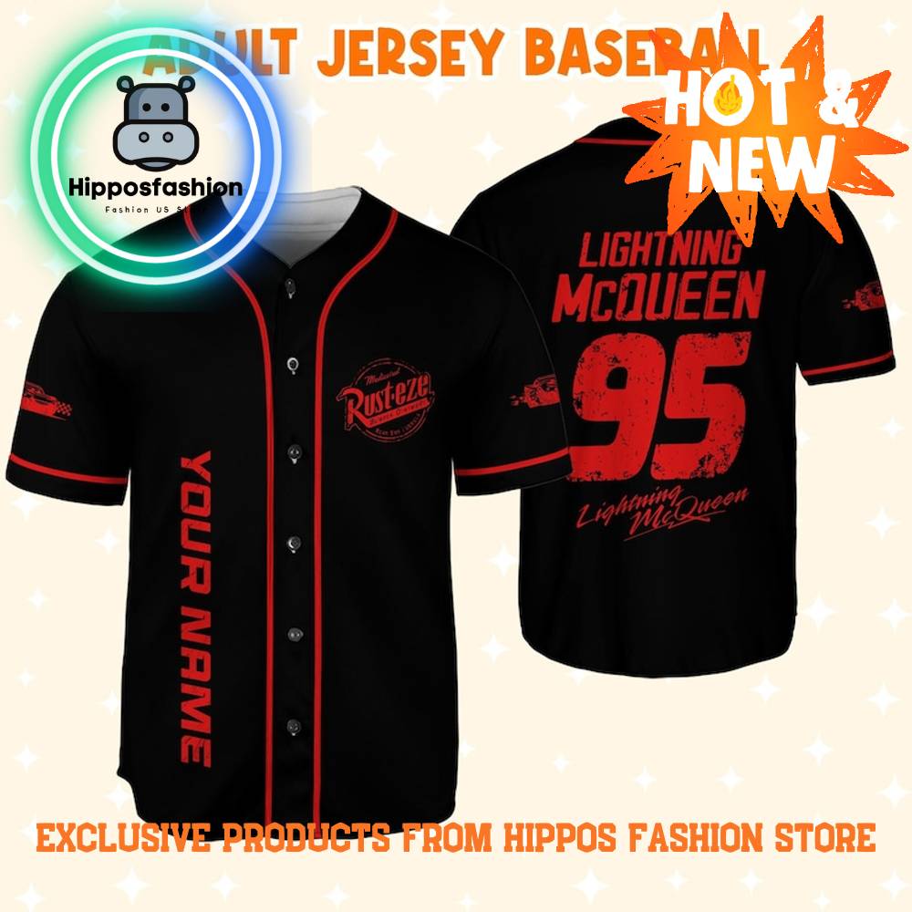 Lightning McQueen Rusteze Baseball Jersey