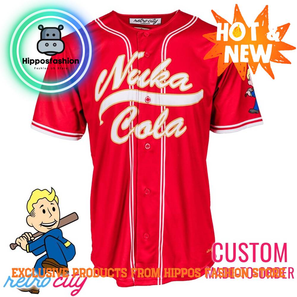 Nuka Cola Vault Boy Fallout Baseball Jersey