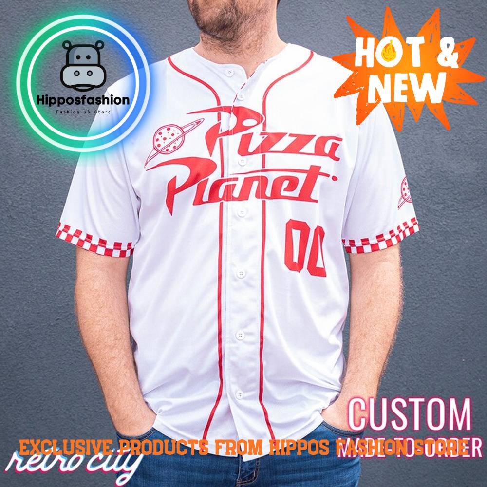 Pizza Planet Toy Story FullButton Baseball Fan Jersey